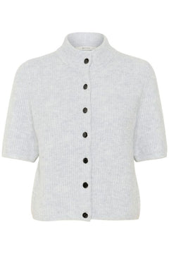 AlphaGZ SS Short Cardigan - Grey Dawn Melange