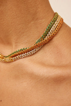 Micro Mexican Chain - Emerald