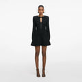 Sequin Knit Mini Dress - Black