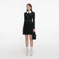 Tailored Knit Mini Dress - Black