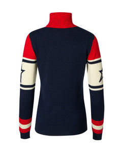 Schild Sweater - Red & Navy