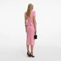 Peplum Knit Midi Dress - Pink