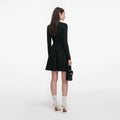 Tailored Knit Mini Dress - Black