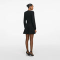 Sequin Knit Mini Dress - Black
