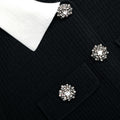 Tailored Knit Mini Dress - Black