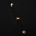 Knit Taffeta Midi Dress - Black
