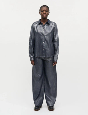 Metallic Denim Christel Jeans - Vintage Blue/Gun Metal