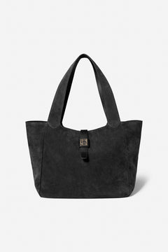 Lucille Tote Bag Large - Black Suede