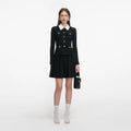 Tailored Knit Mini Dress - Black
