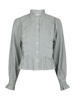 Petrine Stripe Blouse - Blue