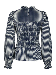 Possa Big Stripe Blouse - Navy