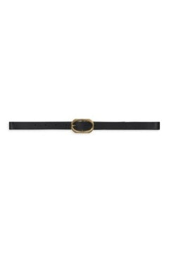 Small Signature Link Belt - Black With Gold