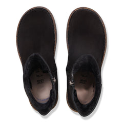 Uppsala Zip Shearling Suede Leather Narrow - Black