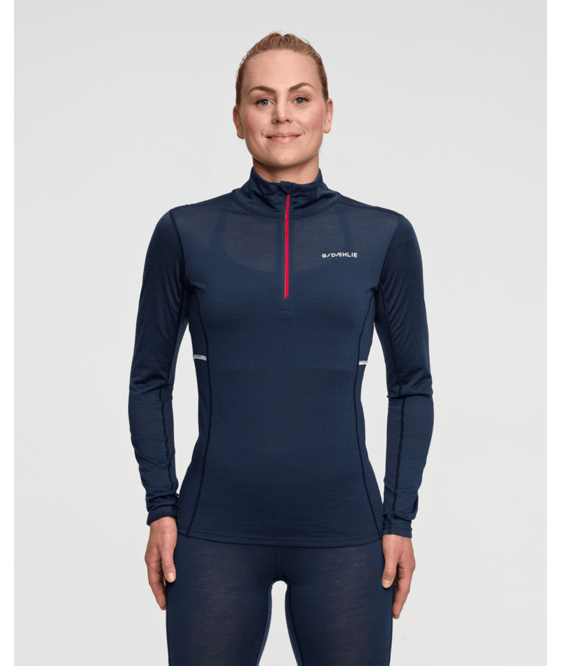 Performance Wool Half Zip - Navy