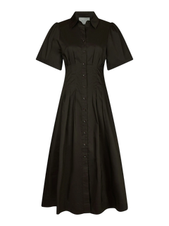 Baia Poplin Dress - Chocolate Brown