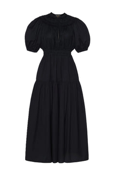Othella Short Sleeve Midi Dress - Noir