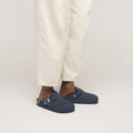 Boston Shearling Suede Leather Narrow - New Navy