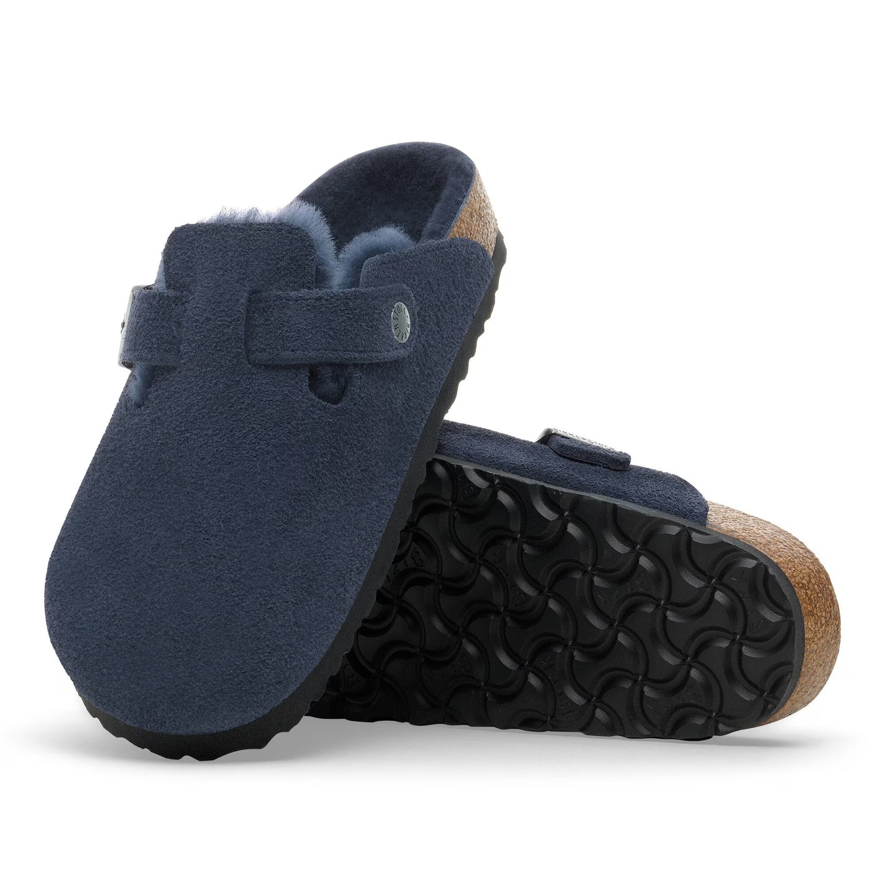 Boston Shearling Suede Leather Narrow - New Navy