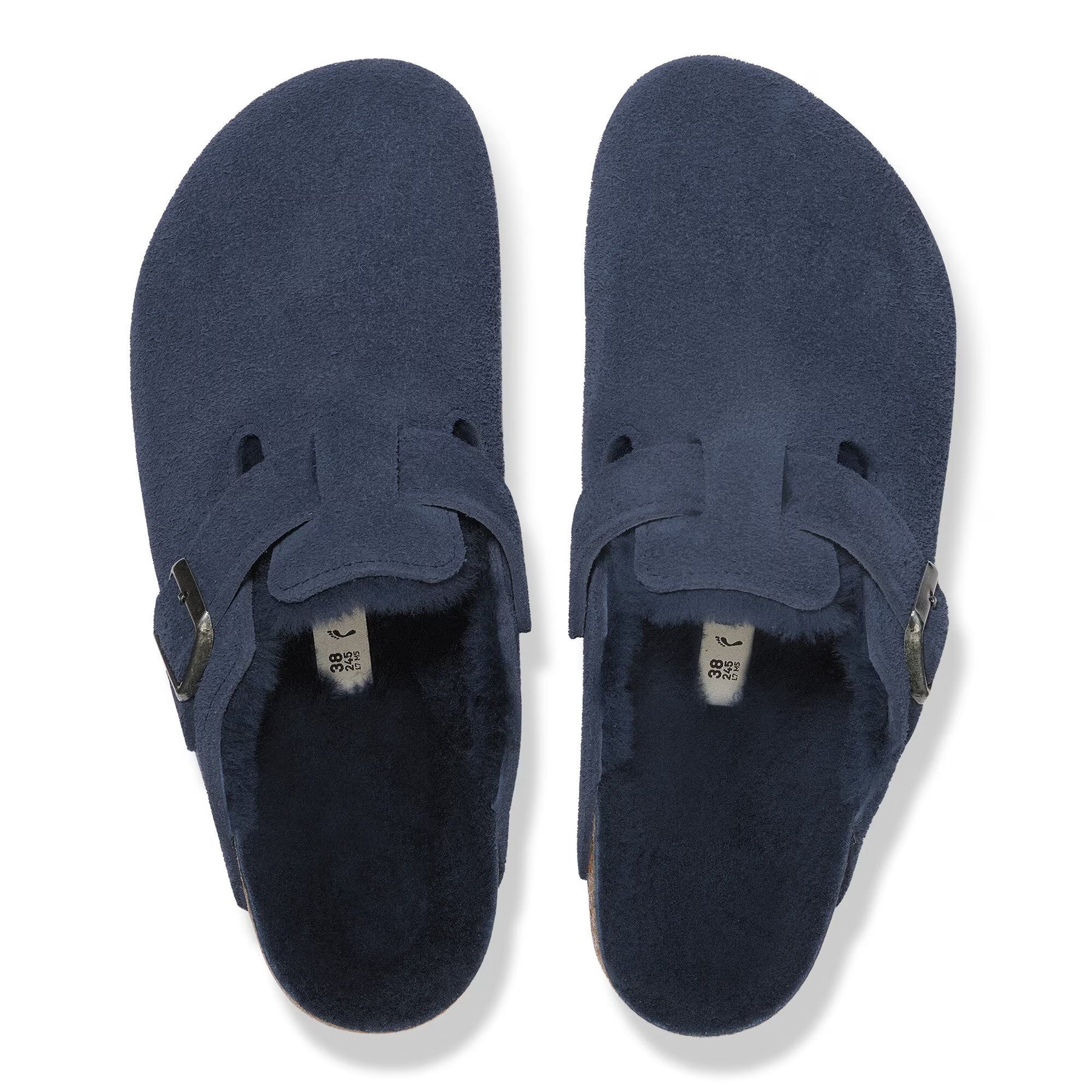 Boston Shearling Suede Leather Narrow - New Navy