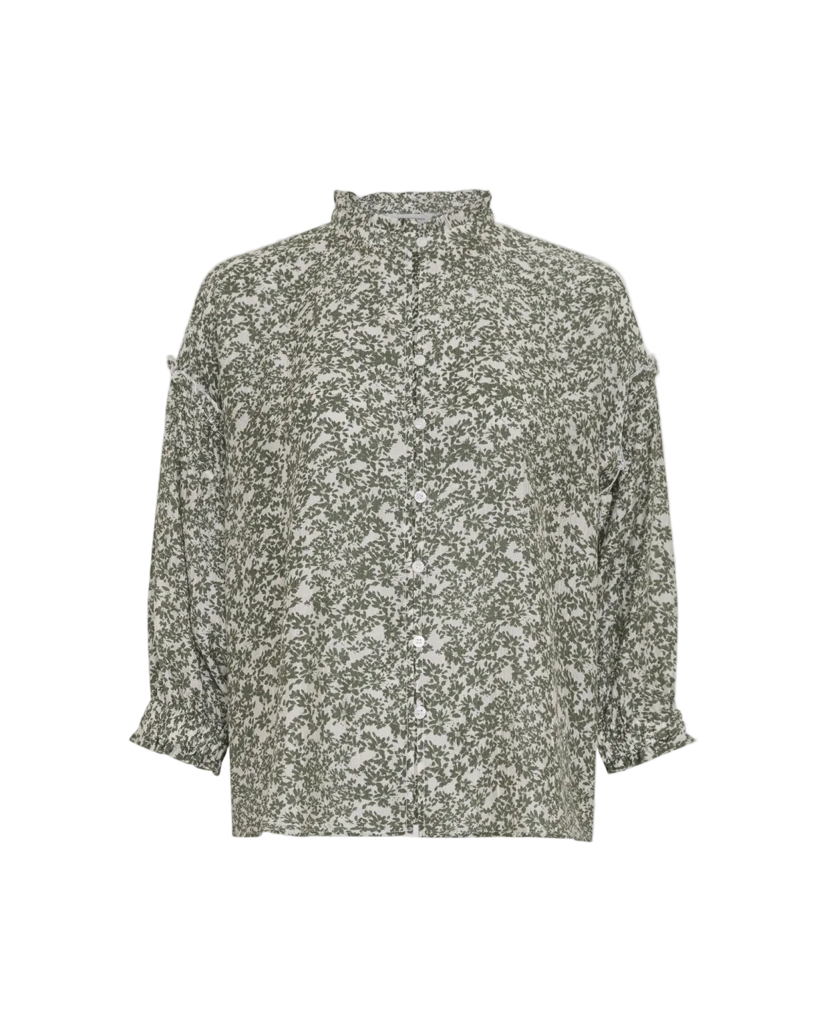 Seraphina 3/4 Shirt Aop - Egret Flower