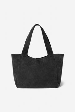 Lucille Tote Bag Large - Black Suede