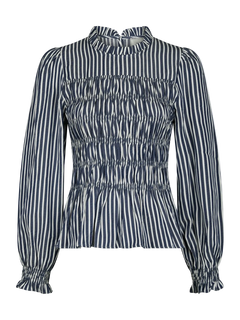 Possa Big Stripe Blouse - Navy