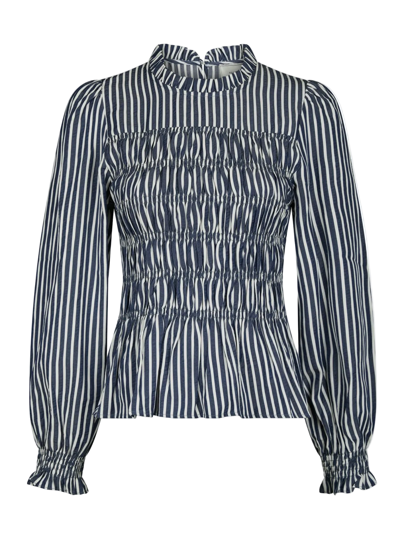 Possa Big Stripe Blouse - Navy