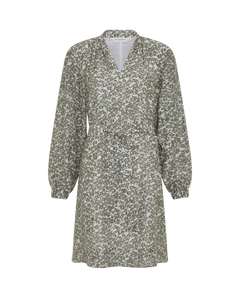 Seraphina V Dress Aop - Egret Flower