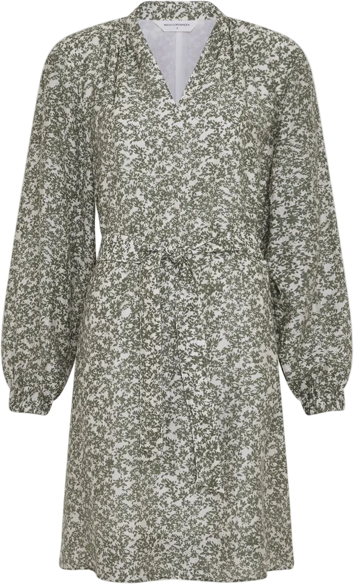 Seraphina V Dress Aop - Egret Flower