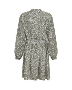 Seraphina V Dress Aop - Egret Flower