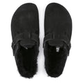 Boston Shearling Suede Leather Narrow - Black