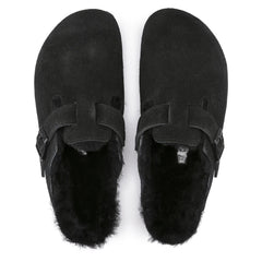 Boston Shearling Suede Leather Narrow - Black