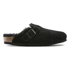 Boston Shearling Suede Leather Narrow - Black