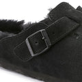 Boston Shearling Suede Leather Narrow - Black
