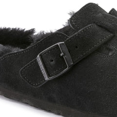 Boston Shearling Suede Leather Narrow - Black