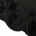 Crepe 3D Flower Mini Dress - Black