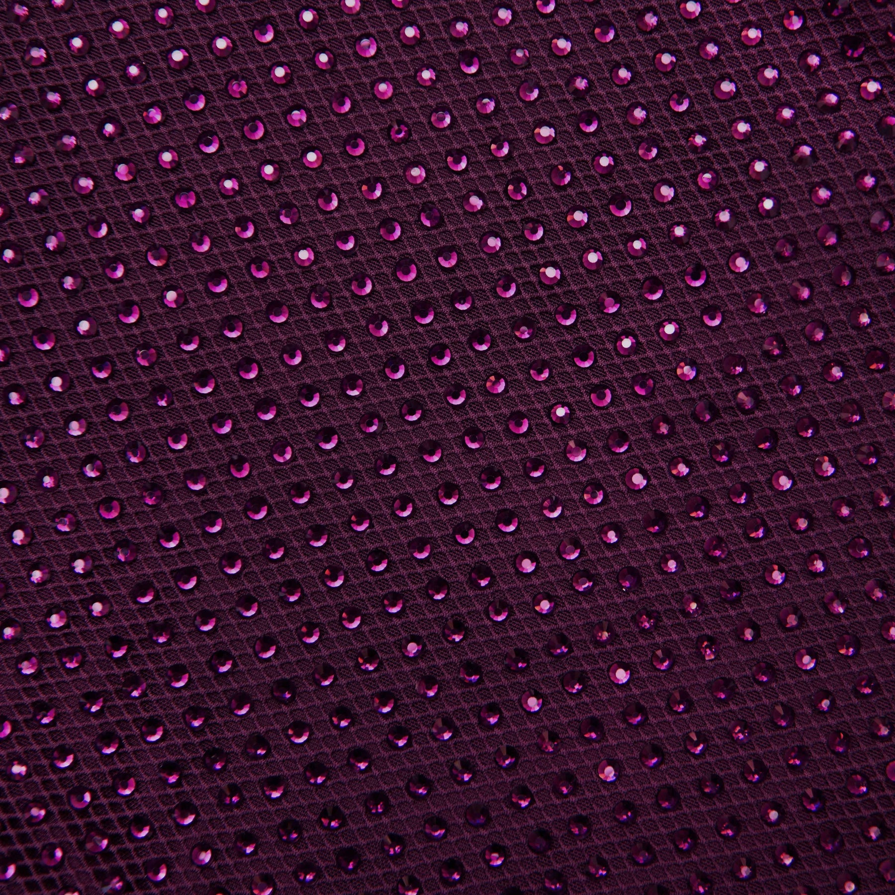 Rhinestone Fishnet Midi Dress - Burgundy