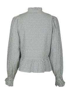 Petrine Stripe Blouse - Blue