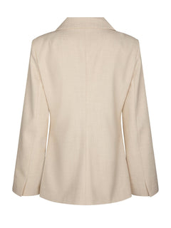 Carmia Melange Tie Blazer - Beige Melange