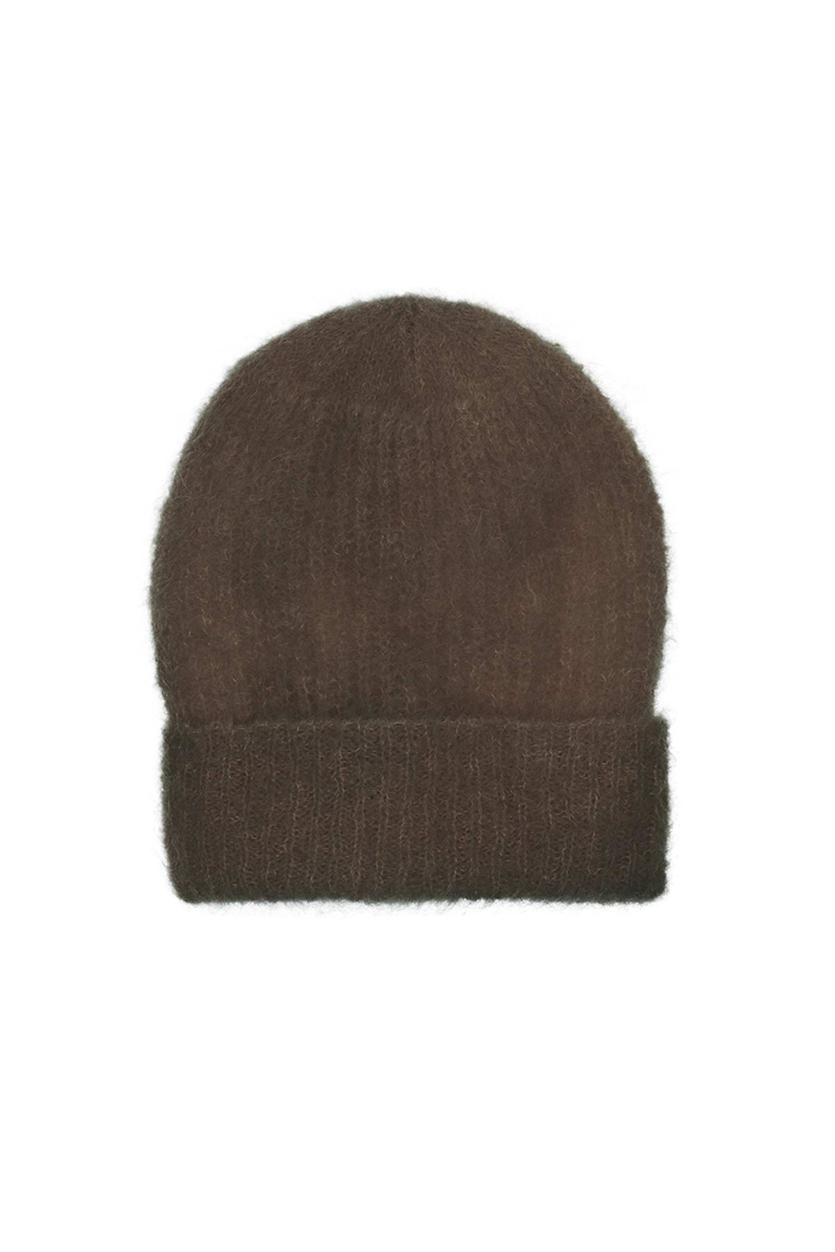 Mila Mohair Beanie - Dark Brown