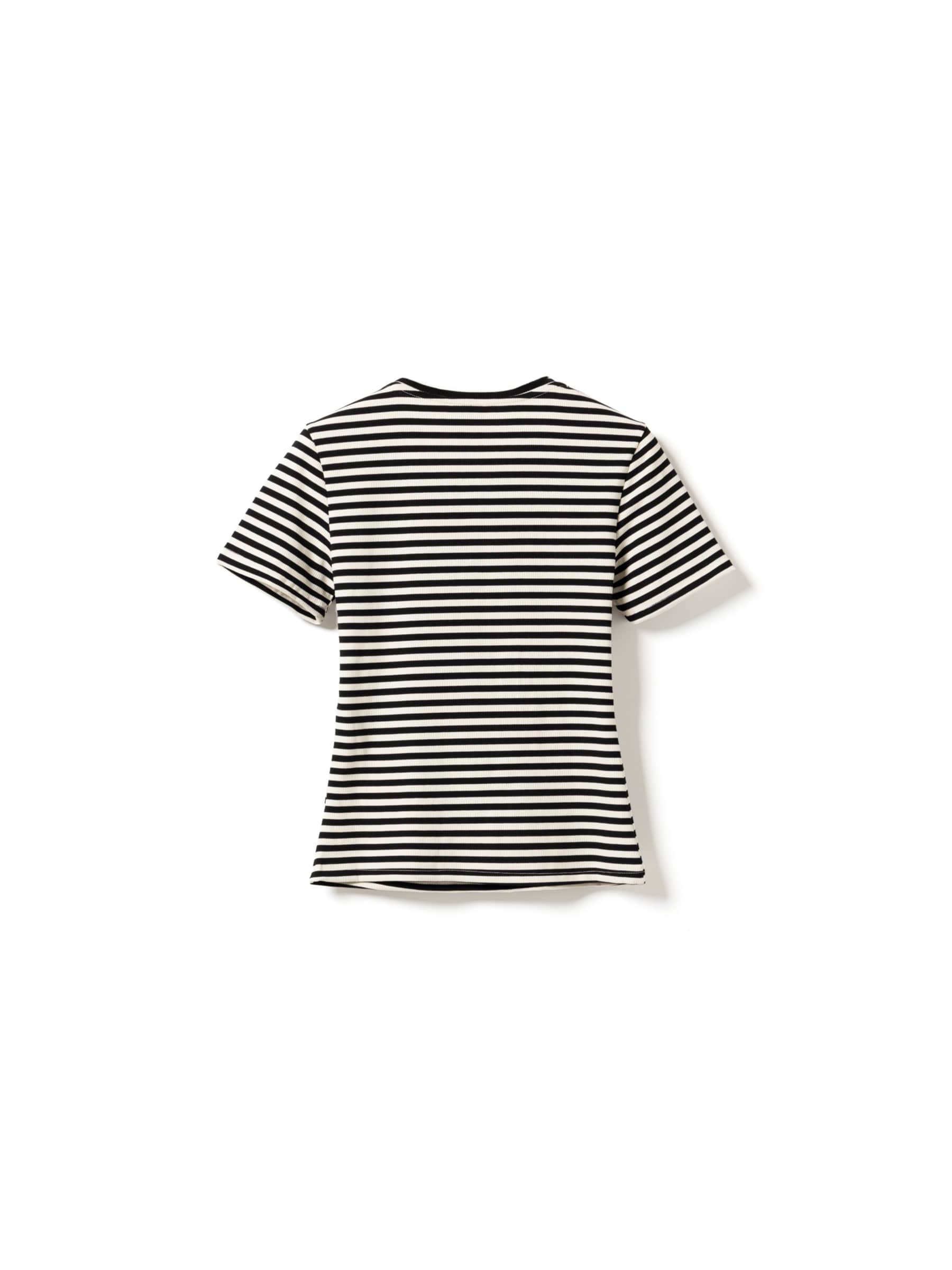 Lizzy Top - Ivory Black Stripe