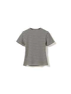 Lizzy Top - Ivory Black Stripe