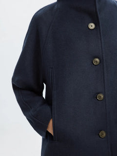 Vinni Wool Blend Coat - Dark Sapphire