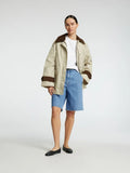 Evelyn Hw Bermuda Denim Shorts - Medium Blue Denim