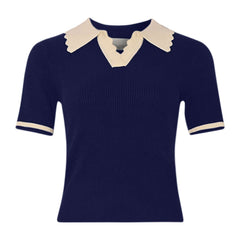 Lilo Polo Knit - Navy Sugar Combo