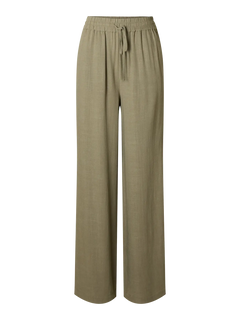 Viva-Gulia Hw Long Linen Pant - Vetiver