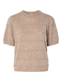 Yasnimo SS Knit Pullover - Pelican Melange