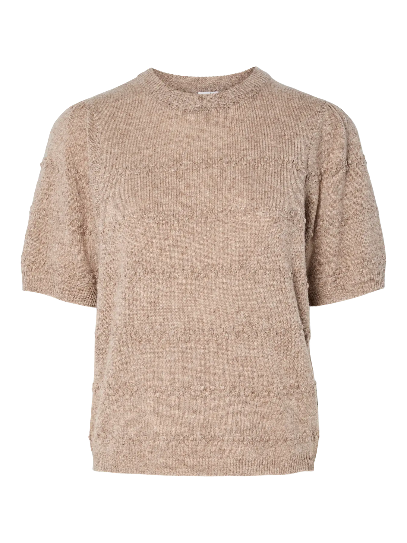 Yasnimo Ss Knit Pullover - Pelican Melange