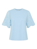 Yaslex Ss Top W. Emb Sleeves S. - Clear Sky