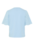 Yaslex Ss Top W. Emb Sleeves S. - Clear Sky